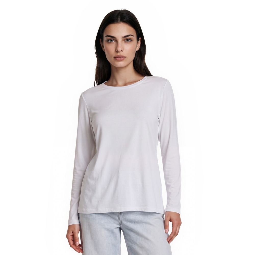 Lilly Pulitzer Luxletic Top Women's Size Medium White Long Sleeve Crew Neck